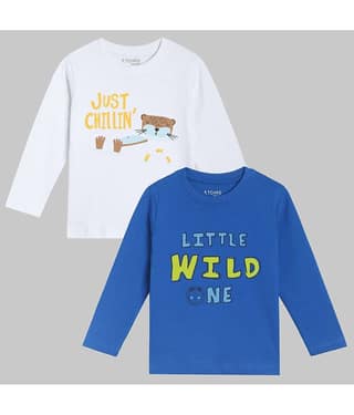 ETCHED DESIGN Pack of 1 Boys Cotton T-Shirt ( Multicolor )