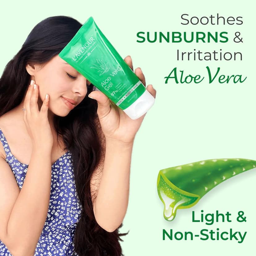 L'avenour Aloe Vera Gel for Face, Body & Hair, For Acne Scars, Moisturization & Dark Circles - 150ml view 5