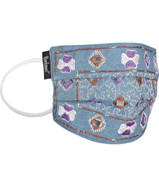 Anekaant - Blue Cotton Mask ( Pack of 1 )