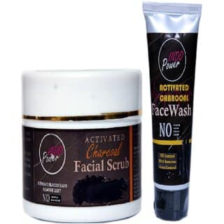 INDOPOWER ADd288-ACTIVATED CHARCOAL FACIAL SCRUB 100g. + ACTIVATED CHARCOAL FACEWASH 100g.