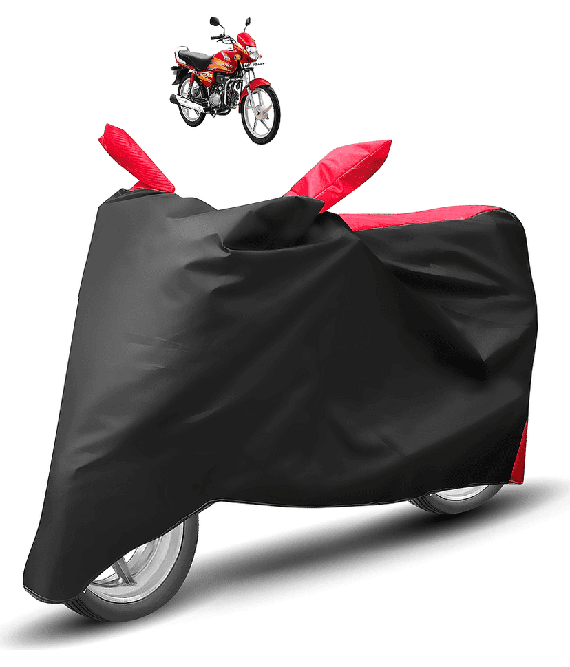 Auto Hub Bike Body Cover for Hero HF Deluxe ( Pack of 1 ) , Red