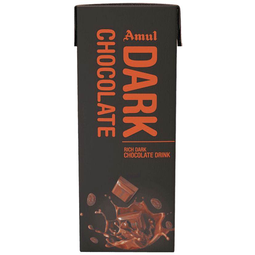 Amul Dark Chocolate Drink, 180 Ml Tetra Pak