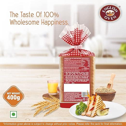 English Oven 100% Whole Wheat, 400 G view 2