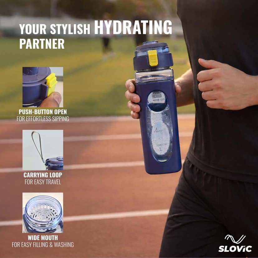 Slovic Titan Hydration Water Bottle Violet - 650ml view 3