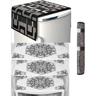 REVEXO Polyester Floral Pattern Fridge Covers