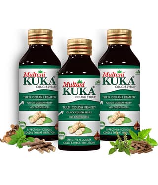 Multani Kuka Cough Syrup Liquid 300 ml Pack of 3