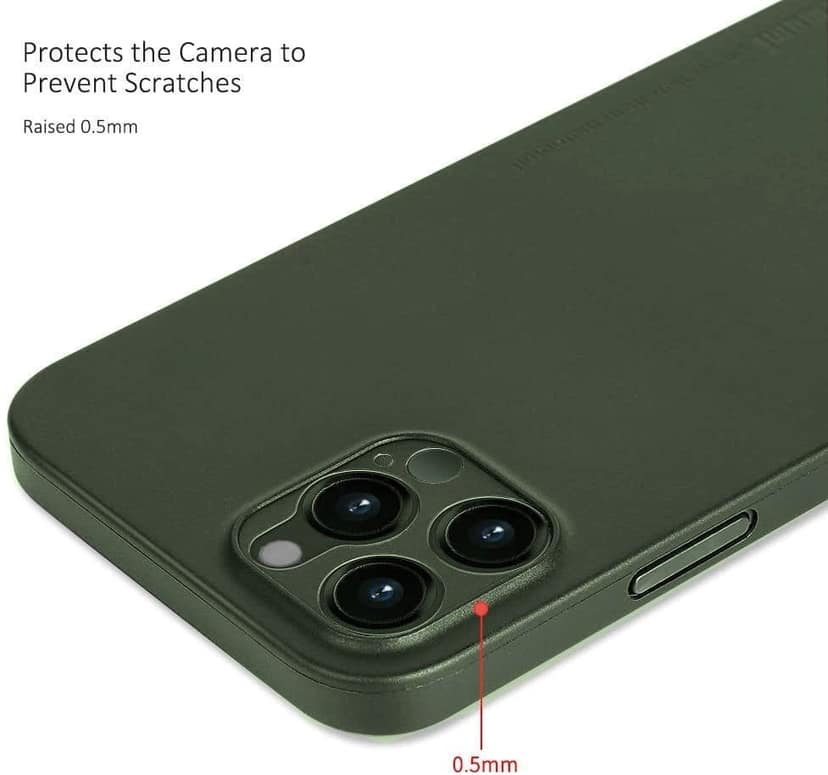 Memumi Slim Series Ultra Thin 0.3mm Back Cover for Apple iPhone 12 Pro - Green (6.1") view 5