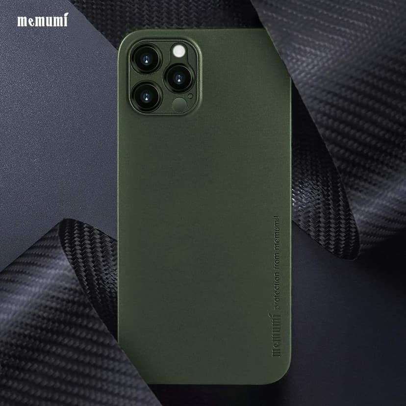 Memumi Slim Series Ultra Thin 0.3mm Back Cover for Apple iPhone 12 Pro - Green (6.1") view 6