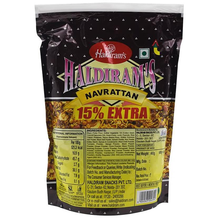Haldiram's Navrattan Namkeen, 400 G Pouch view 2