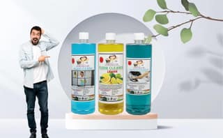 HOME CARE COMBO Glass Cleaner, Floor Cleaner Lemon & Liquid Detergent (1 Litre) (Pack of 3)