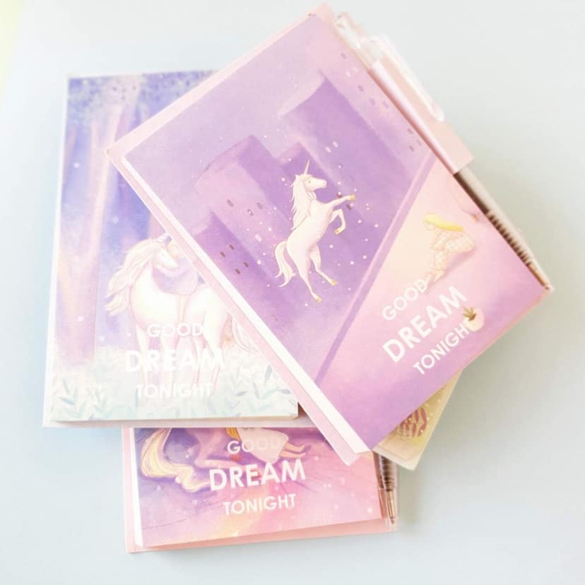 Rack Jack Unicorn Dream Memo Pad with Mini Pen - Green view 2
