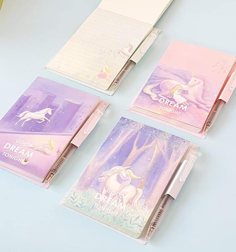 Rack Jack Unicorn Dream Memo Pad with Mini Pen - Green view 4