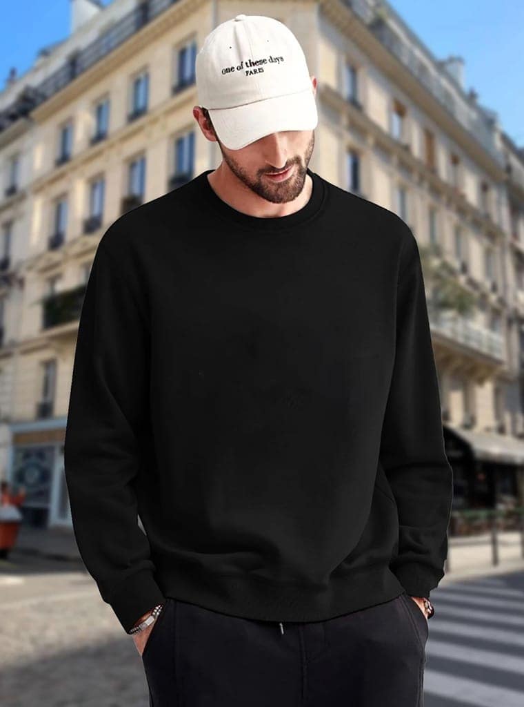 SCOTT FINCHER Men's Kung Fu Bear Graphic Sweatshirt Black : AA(RSSWT)BLACK_33 view 4