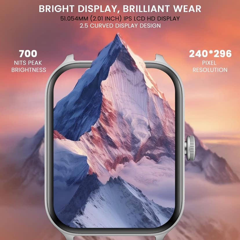 CELLECOR E5 Connect 2.01" IPS HD Display | 700 NITS | BT-Calling | AOD | IP67 | BT v5.4| Smartwatch view 4