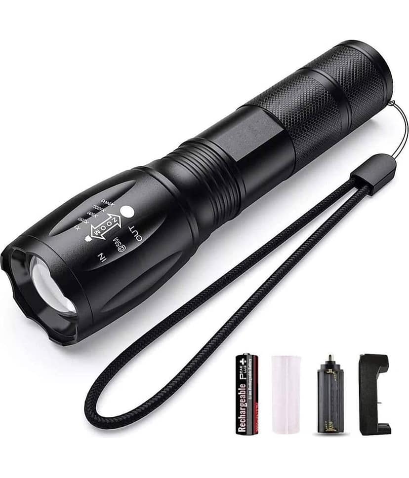 5 Mode Rechargeable Metal LED Hand Held Flashlight Torch Outdoor Lamp Light Searchlight Emergency Light Portable Easy To Carry
