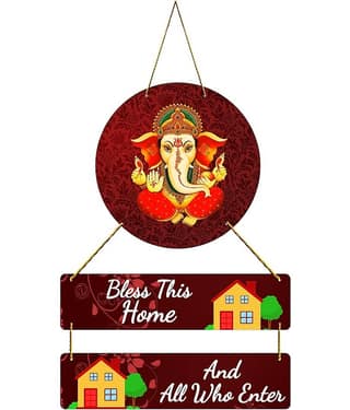 Positive Vibe Lifestyle Wood Bless This Home Wall Sculpture Multi - Pack of 1