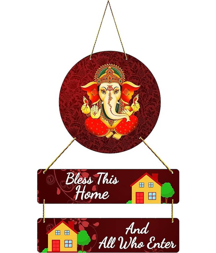 Positive Vibe Lifestyle Wood Bless This Home Wall Sculpture Multi - Pack of 1