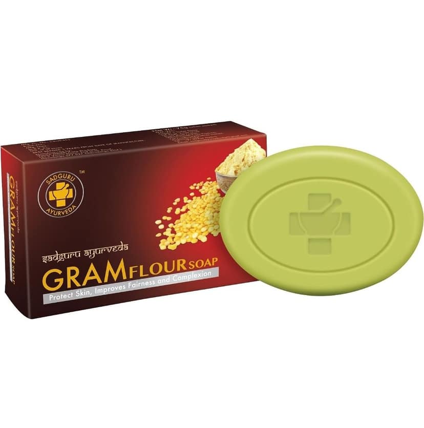 Sadguru Ayurveda Gram Flour Soap- Pack of 6 - Protects Skin, Improves Fairness and Complexion** view 3