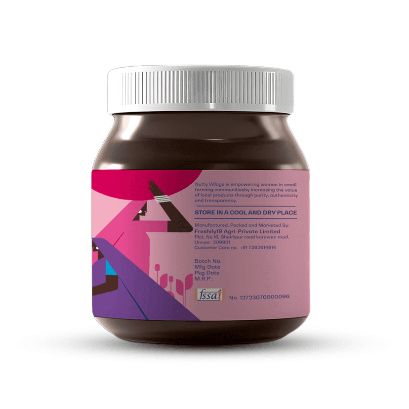 Nutty Village 100% Natural Dark Chocolate Peanut Butter 300 g (pack of 1) view 3