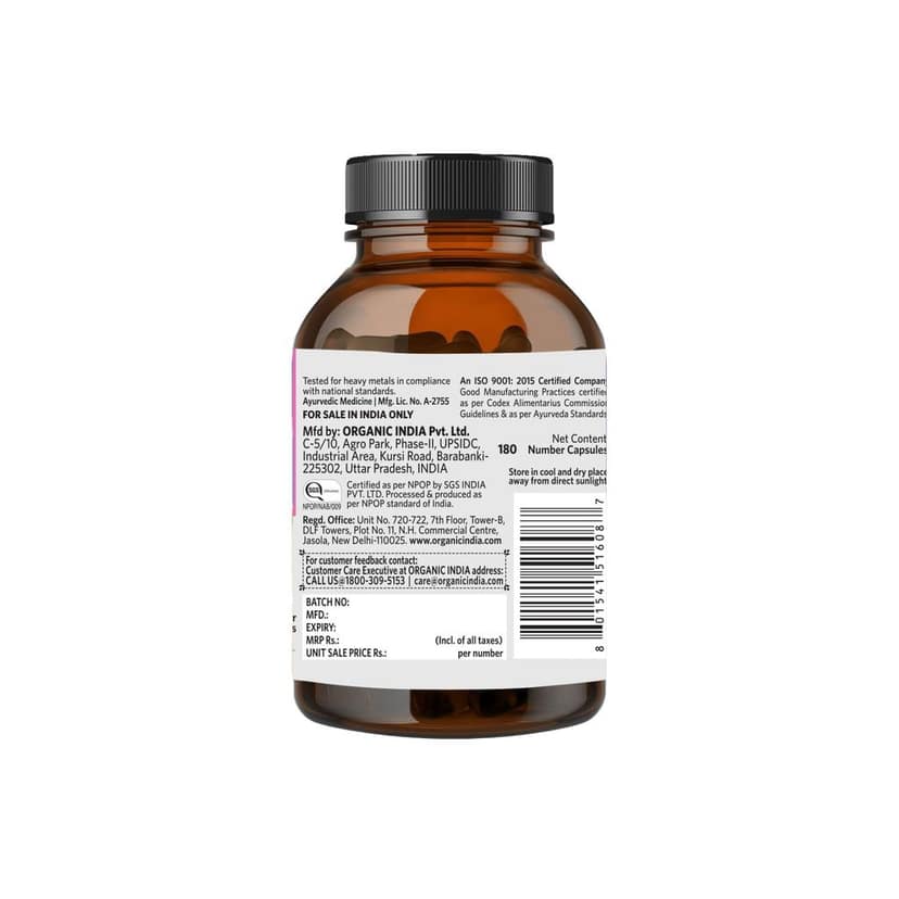 Organic India Shatavari 180 Capsules view 2
