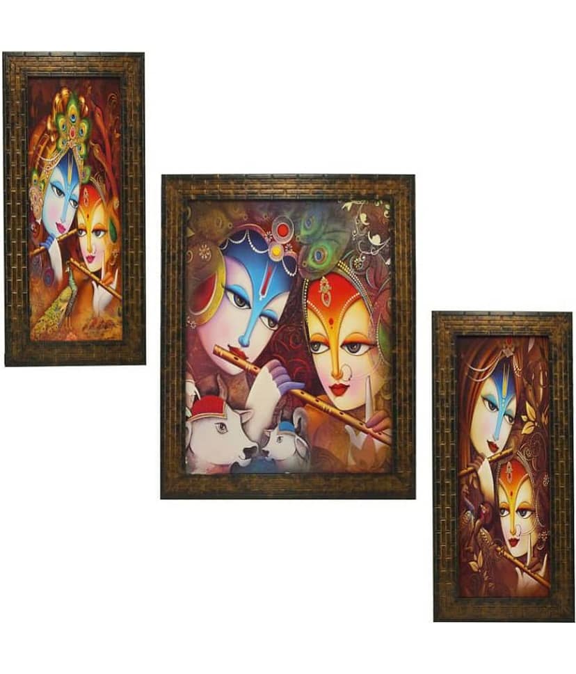 Indianara Synthetic Painting With Frame