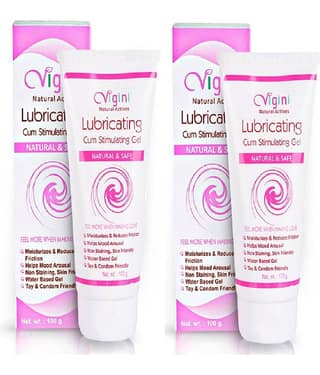 Vigini 100% Natural Actives Lubrication, Lubricating Gel Personal Lubricant Gel 200 g Pack of 2