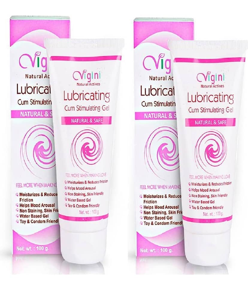 Vigini 100% Natural Actives Lubrication, Lubricating Gel Personal Lubricant Gel 200 g Pack of 2