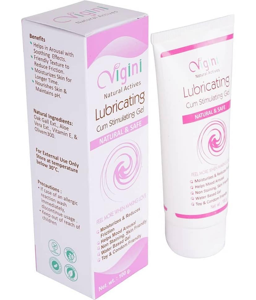 Vigini 100% Natural Actives Lubrication, Lubricating Gel Personal Lubricant Gel 200 g Pack of 2 view 2