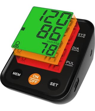AccuSure Blood Pressure Monitor Automatic Digital Display And Adjustable Arm-Cuff - 2 Years Warranty