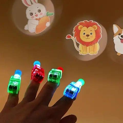 5 PCS LED Finger Lights for Kids, Multicolor Light Up Finger Projector Toys, PACK OF 5 PCS view 2