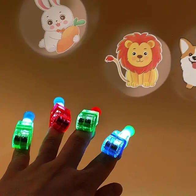 5 PCS LED Finger Lights for Kids, Multicolor Light Up Finger Projector Toys, PACK OF 5 PCS view 3