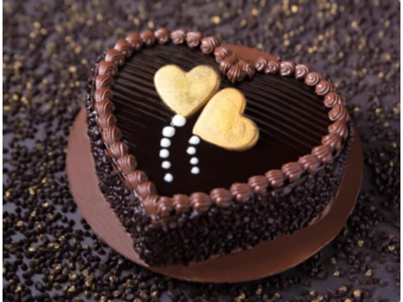 Monginis Dutch Chocolate Heart Exotic Cake - Eggless