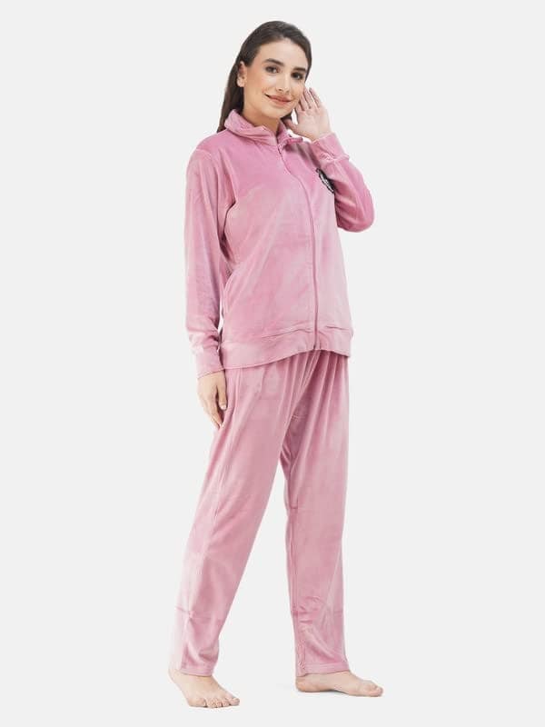 KOI Velvet Track suit (Relaxed, XL, Pink) view 3