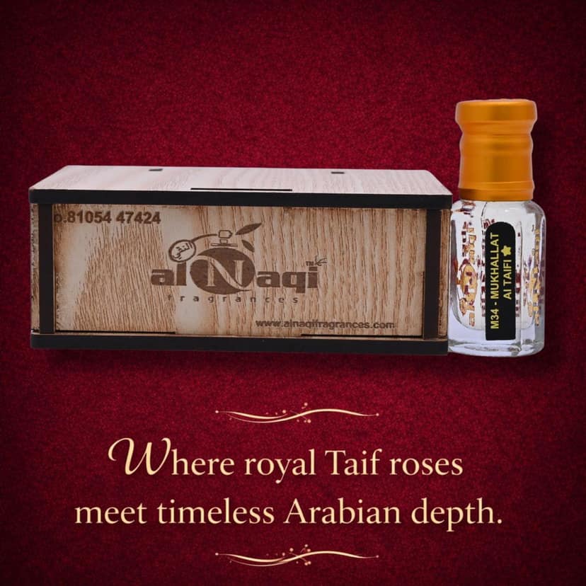 alnaqi fragrances Mukhallat Al Taifi Attar Perfume Oil | Arabian Attar Unisex | Alcohol Free Roll On | Long Lasting Concentrated Perfume Oil | Taif Rose Floral Oud Musk Notes view 3