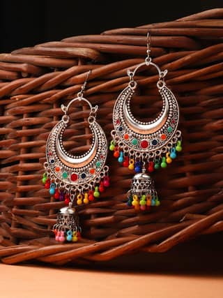 Cardinal Oxidized Silver Color Multicolor Beads