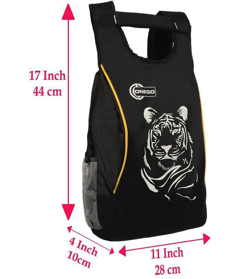 ONEGO 22 Ltrs Black Backpack view 2