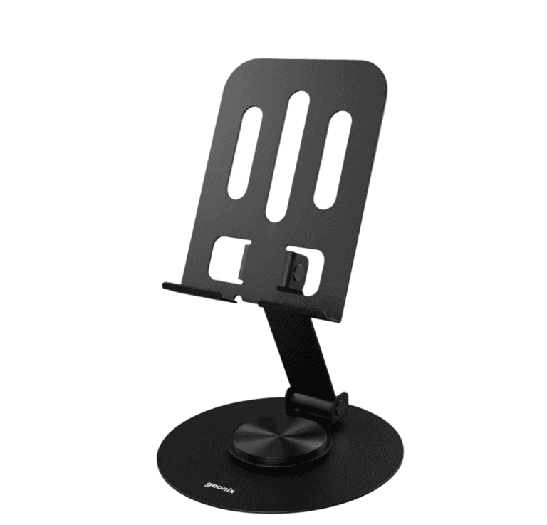 ARmaxtronics – 360° Rotatable & Foldable Mobile Phone Stand – Metallic, Adjustable Height & Angle