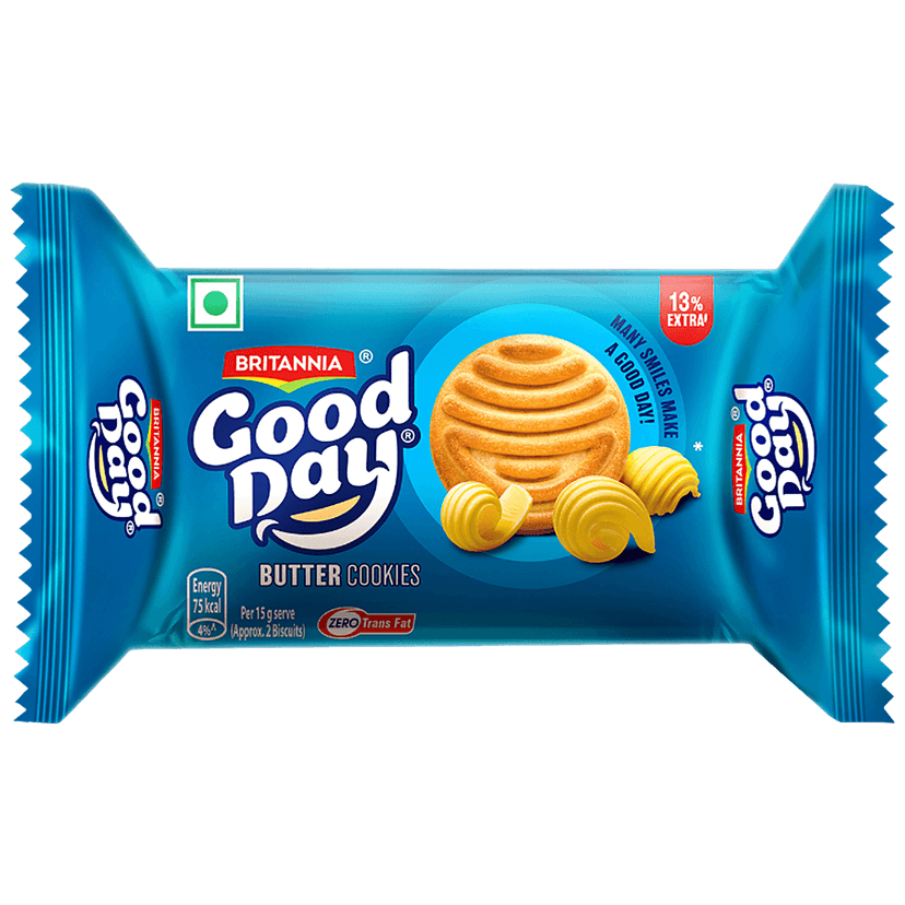 Britannia Good Day Butter Cookies - Crunchy, Zero Trans Fat, Ready To Eat, 60 G view 2