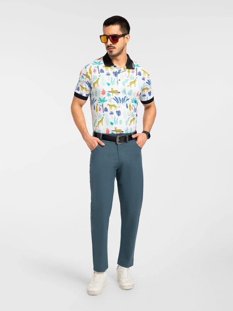 (SLIM FIT) AH Mechanical Stretch Botanical Grey Golf Pant view 5