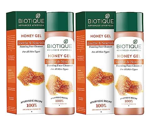 Biotique Bio Honey Gel Refreshing Foaming Face Cleanser, 120ml (Pack Of 2), White Biotique Bio Honey Gel Refreshing Foaming Face Cleanser, 120ml (Pack Of 2), White - Transparent / 120 ml (Pack of 2) view 2