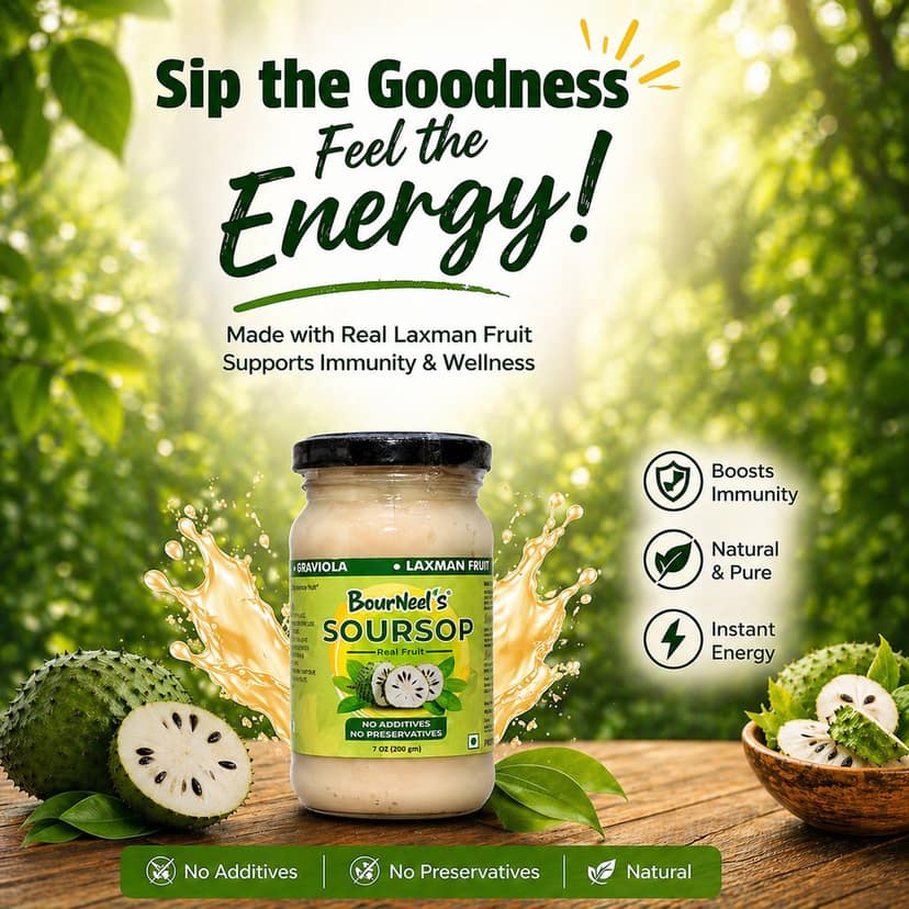 BourNeel's® Soursop Fruit Jar 200gm Pack of 1 | No Preservatives | Graviola Laxman Phal Fruit | High Vitamin C | view 6