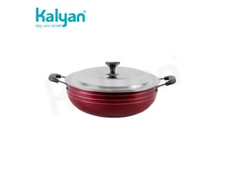 Kalyan Kadai Classic Induction Base with Steel Lid Blue - XXL