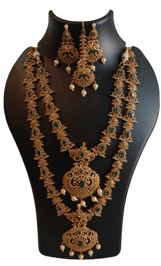 Shining Diva Fashion Traditional Earrings Necklace Jewellery Set for Women