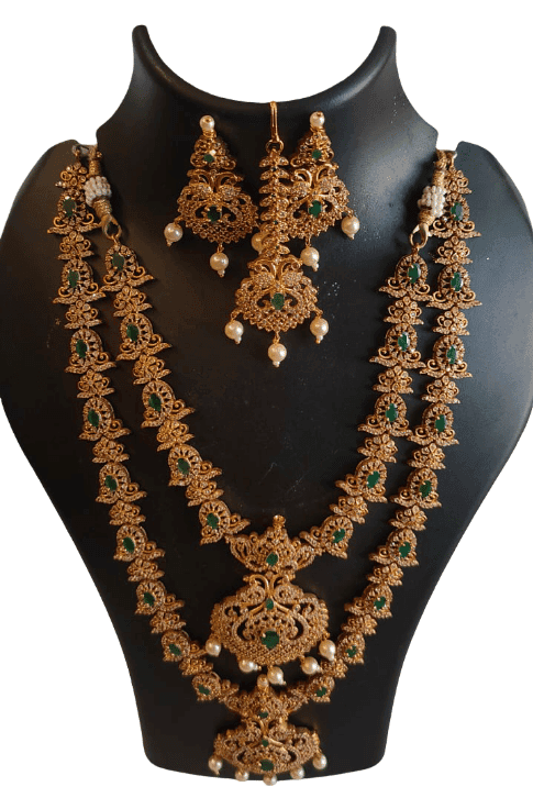Shining Diva Fashion Traditional Earrings Necklace Jewellery Set for Women view 3