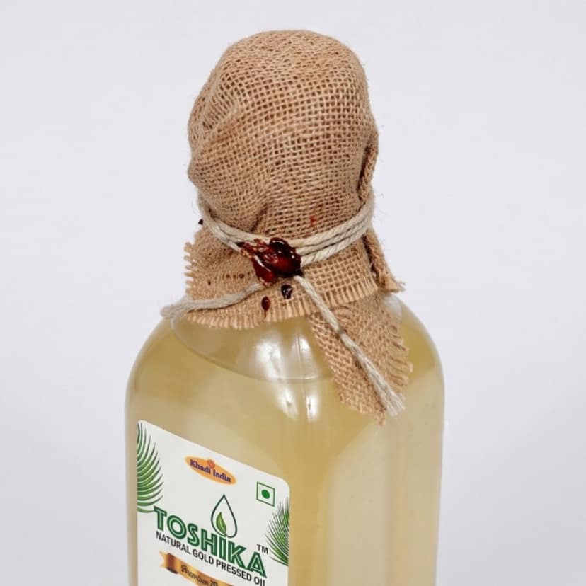 Toshika Wood Pressed Virgin Coconut Oil (1 Litre) - 1 L - One bottle view 4