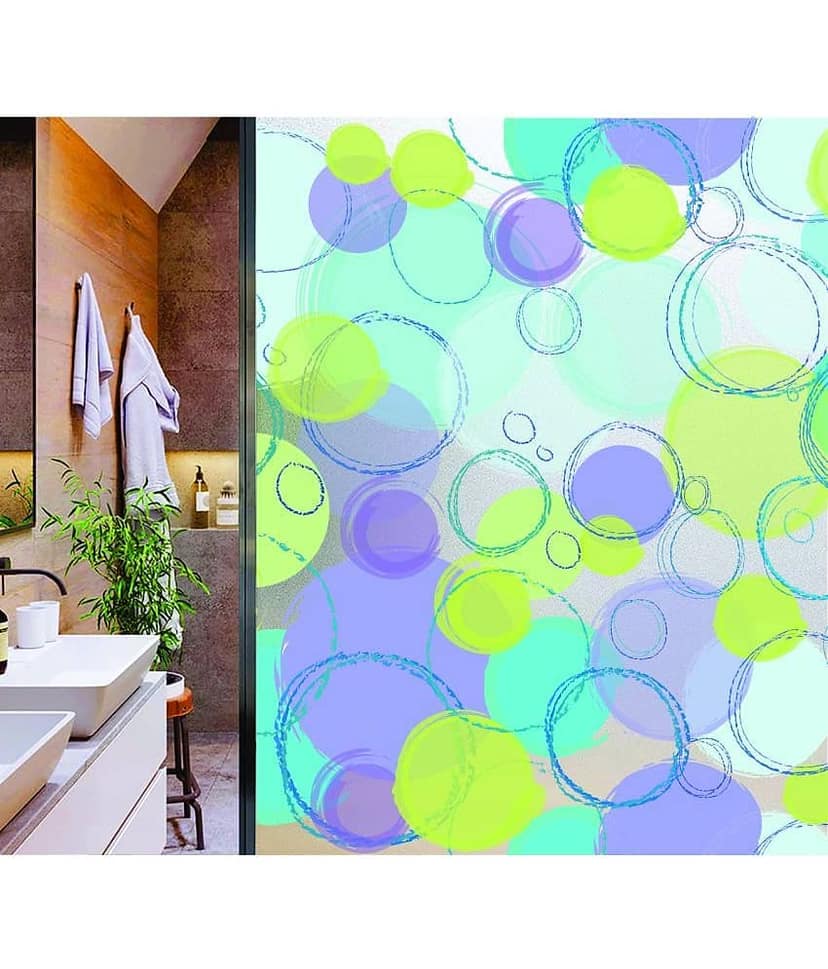 Asmi Collection Self Adhesive Printed Privacy Frosted Glass Film Window Sticker ( 60 x 120 cms ) view 2