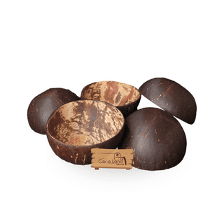 Coco Land Coconut Shell Matte Polished Bowl S-M-L 100-150-250 ml Decorative Bowl/ Candle Making Bowl /Showpieces /Handicraft/Candle Holder /Salad Bowl/Smoothie Bowl