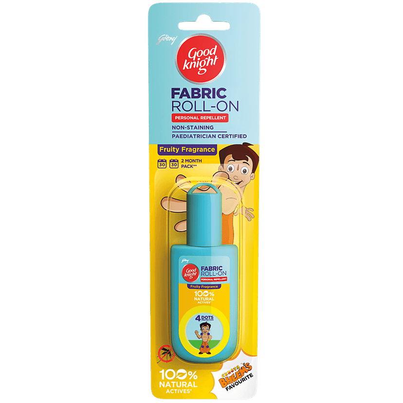 Good Knight Mosquito Repellent Fabric Roll On - 100% Natural Actives, Fruity, 8 Ml view 2