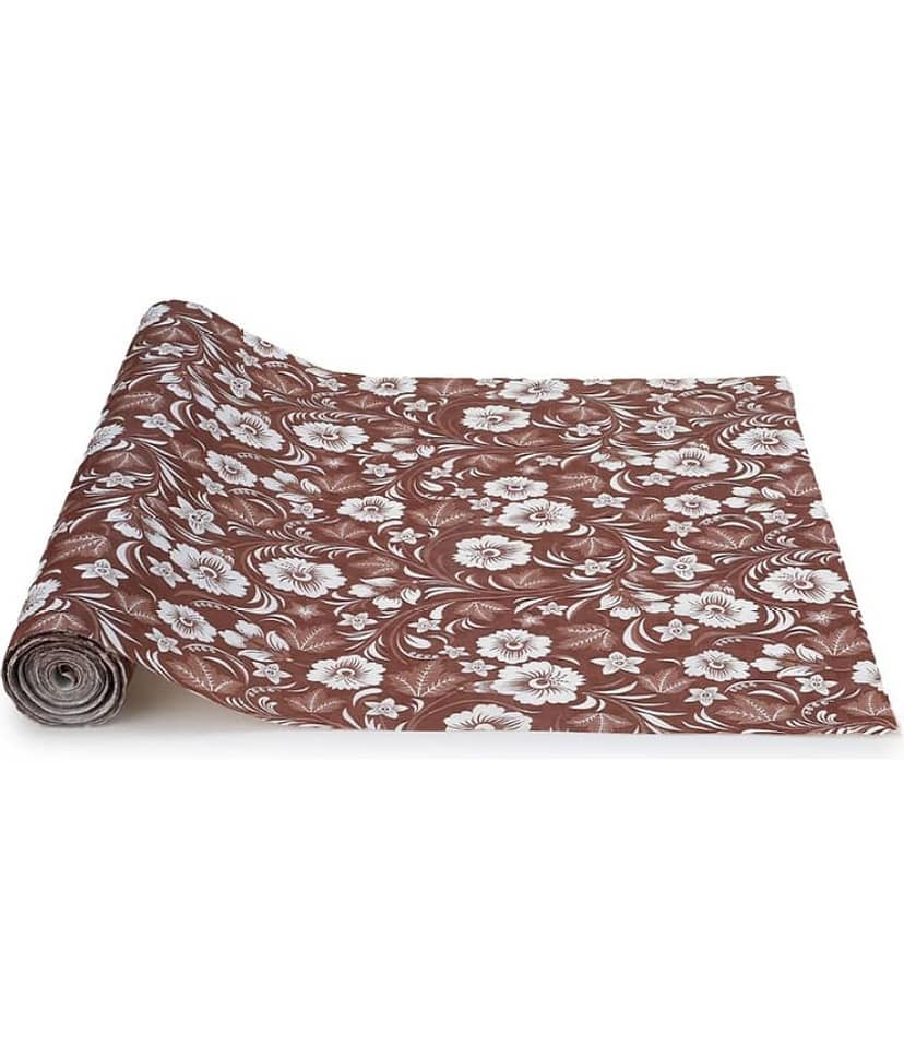 Single PVC Brown Kitchen Shelf Cover Cover