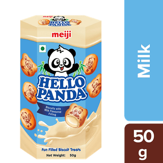 Meiji Hello Panda Biscuits - Milk Filling, 50 G Carton